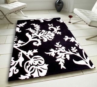   White Damask Rug   Stunning Home Design With Floral Effect   Last One