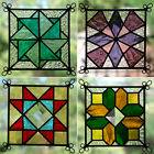 NEW Set of 4 Stained Glass Quilt Pattern Suncatcher 404