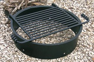 Park Style Backyard Campfire Ring Steel Grate Fire Pit