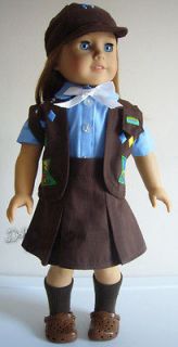 18 Inch Doll Clothes 5 Piece Brownie Skirt Uniform Set FLAT RATE 