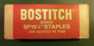 Bostitch SP19 1/4 inch Staples new in box for P3 Plier