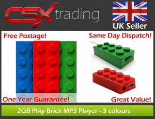   Brick Toy USB  Music Player Flash Drive. Available in 3 colours