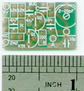 Tiny Wireless FM RF Transmitter Kit only 25mm x15mm K51