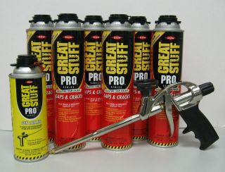   Stuff PRO Gap Crack lot (6) + Professional Foam gun + Foam cleaner