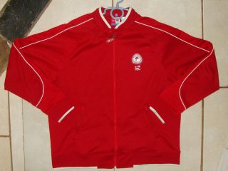 2005 CANADIAN OLYMPIC TEAM FULL ZIP JACKET WITH TWO POCKETS THAT ZIP 