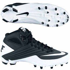   nike speed TD 3/4 football/lacro​sse cleat/cleats black white super