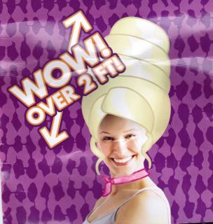 Giant Foam Beehive Wig Hat Costume Hairspray