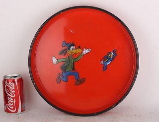 Goofy & Rabbit Vintage Food Tray porcelain enamel graniteware bowl 