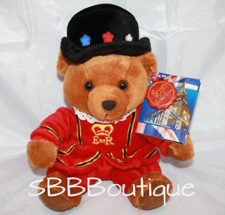 NEW 7 Beefeater Plush Bear British English Red/Black Guard Stuffed 