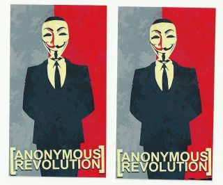   Revolution Vinyl decal sticker Occupy 99% 4Chan Anon Guy Fawkes Mask