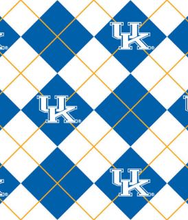   University of Kentucky Wildcats Patchwork Fleece Fabric Print #sky085s