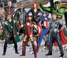 Adult Marvel Avengers Iron Man Captain America Thor Hulk Blk Widow 
