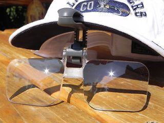   FLIPUP HAT MAGNIFYING GLASSES 1.75X POWER +3 DIOPTER FLY FISHING