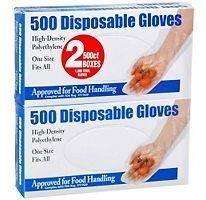 Disposable Poly Food Service Glove High Density FDA   1,000 gloves 