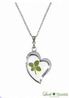 real four leaf clover in Jewelry & Watches