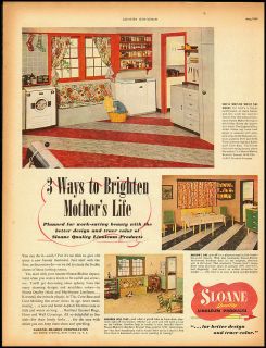 1949 vintage ad for Sloan Linoleum Flooring  031812