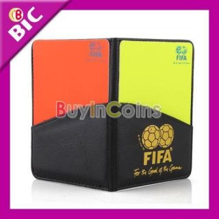 New Soccer Referee Wallet with Red Card and Yellow Car