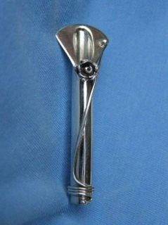 SOLID SILVER LAPEL POSY / FLOWER HOLDER or BOUTONNIERE. NOSEGAY