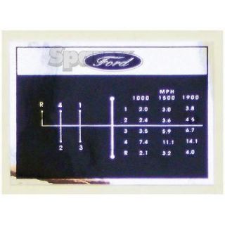Ford Tractor Shift Pattern Decal 4 Speed 2000 3000
