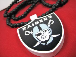   Raiders Team Logo Good Custom Wood Necklace NFL Diamond Football