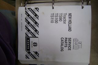   HOLLAND TS90 TS100 TS110 TRACTOR FACTORY PARTS BOOK MANUAL IN BINDER