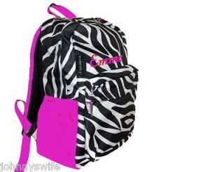   Backpack Hot Pink Trim /FREE EMBROIDERY MONOGRAM NAME TEXT 200 FONTS