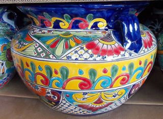   18 X 13 1/4 Talavera Mexican Pottery Bean Pot Flower NEW Planter