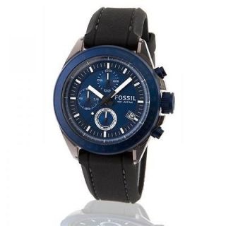 Fossil Flight Rubber Chronograph Blue Dial Mens Watch CH2784