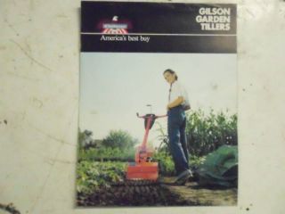 Gilson Garden Tillers Sales Brochure 1974 Classic