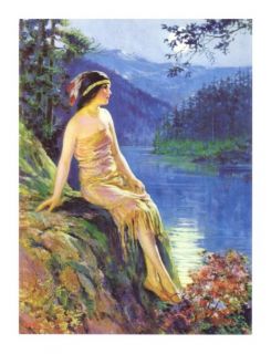 FR Harper 208 ~ Untitled Indian Maiden Print ~ 1930 ~ By The Rivers 