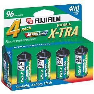 Fujifilm Fuji 1014258 Superia X TRA 400 35mm Film 24 exp. 4 Pack 