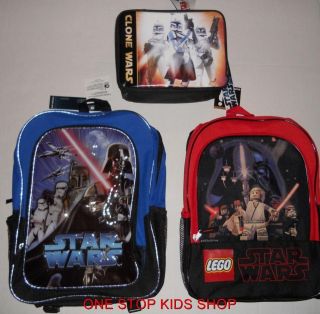 STAR WARS School Bag BACKPACK or LUNCH BOX Tote Pouch Cooler VADER 