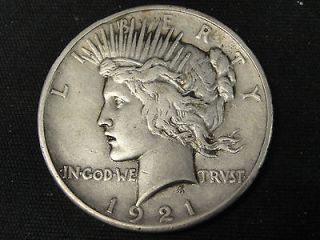 1921 PEACE SILVER DOLLAR RARE KEY DATE CIRCULATED CONDITION #2108