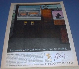 1965 Frigidaire 50th anniversary FLAIR wall oven Ad ~ vintage kitchen