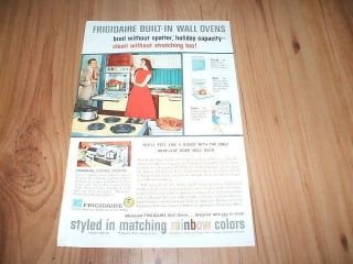 Frigidaire built in wall ovens 1959 magazine advert