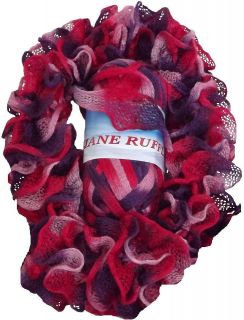 Jane Ruffle fishnet mesh Net style yarn color 401 Pink shade multi