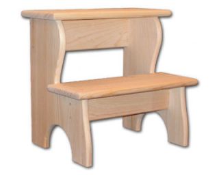 Bedside Step Stool/Stepstoo​l   Wood   Unfinished Stools