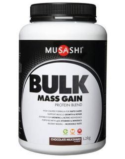 MUSASHI BULK Mass Gain Protein Powder 1.2kg Chocolate