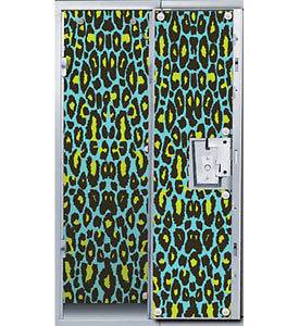 Blue Cheetah Animal Print Locker Decor Wallpaper