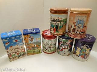 LOT of 7 Hersheys candy chocolate   advertising tins   tin container