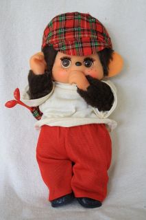   Monkey Golfer Doll Monchichi like Figure Thumb Sucker Golf Club