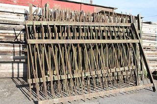 Antique Wrought iron fence & gates railing from Erie canal 7 ft. H 
