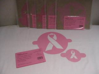 Pampered Chef Breast Cancer Ribbon Stencil Set New Great For Bakers 