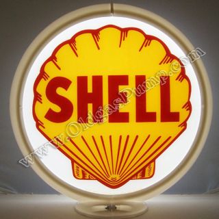 SHELL GASOLINE & OIL GAS PUMP GLOBE SIGN FREE S&H