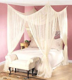 DREAMMA 4 CORNER BED CANOPY MOSQUITO NET INSECT MESH