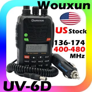   UV 6D V/U 136 174/400 480 MHz Dual Band Walkie Talkies Ham 2 way Radio