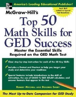 McGraw  Hills Top 50 Math Skills For GED Success, Emery, Dolores 