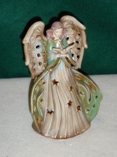 Tii Collections   Angel Candle Holder   Green