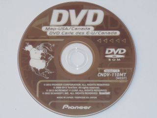 2012 Pioneer AVIC N1   N5 D1 D2 D3 CNDV 110MT 2012 (WEST) GPS Map Disk 