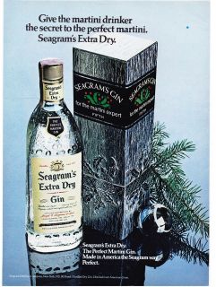   Print Ad 1972 The secret to a perfect martini Seagrams Extra Dry GIN